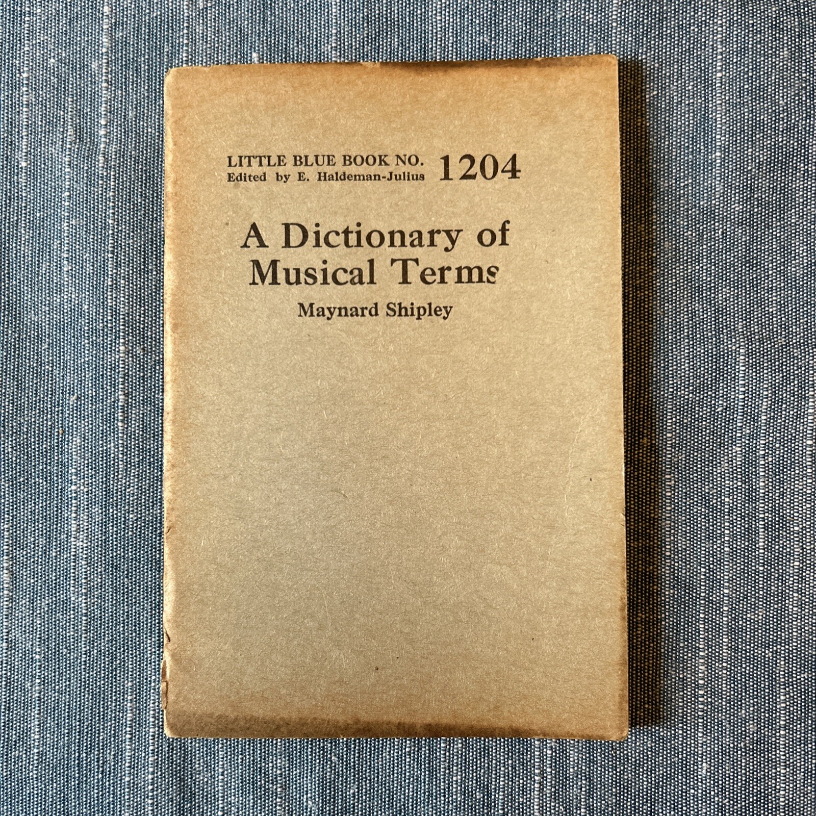 A Dictionary Of Musical Terms, 1204, Vintage Antique LITTLE BLUE BOOK, 1927