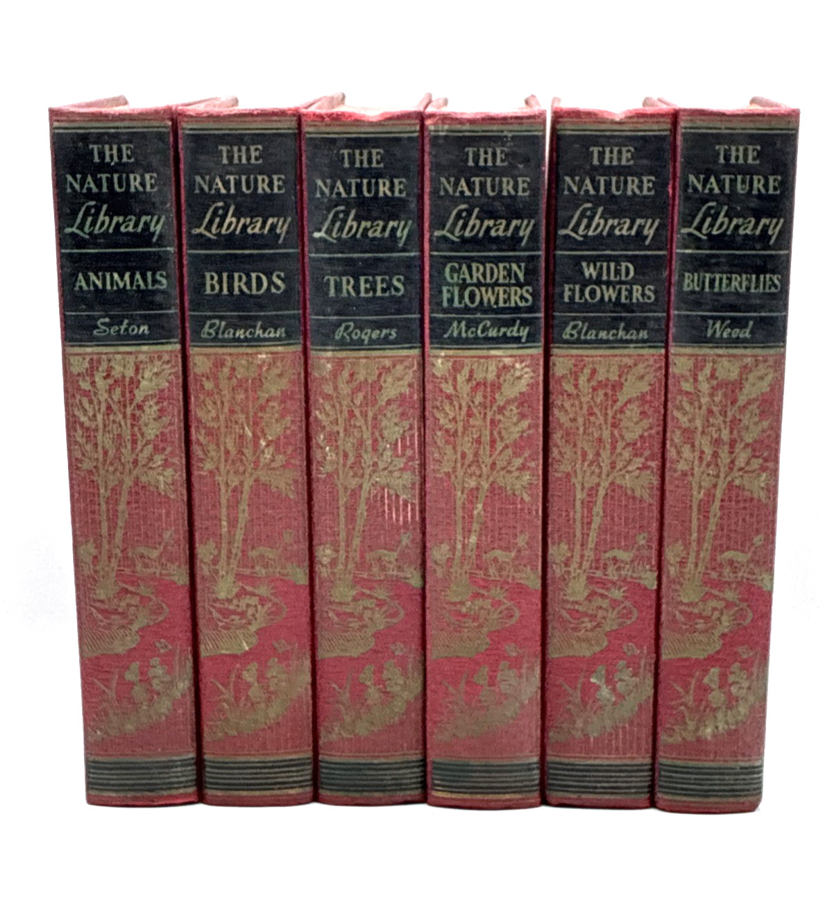 1926 Nature Library Complete 6 Vol Set Illustrated Color Plates Birds Animals HC