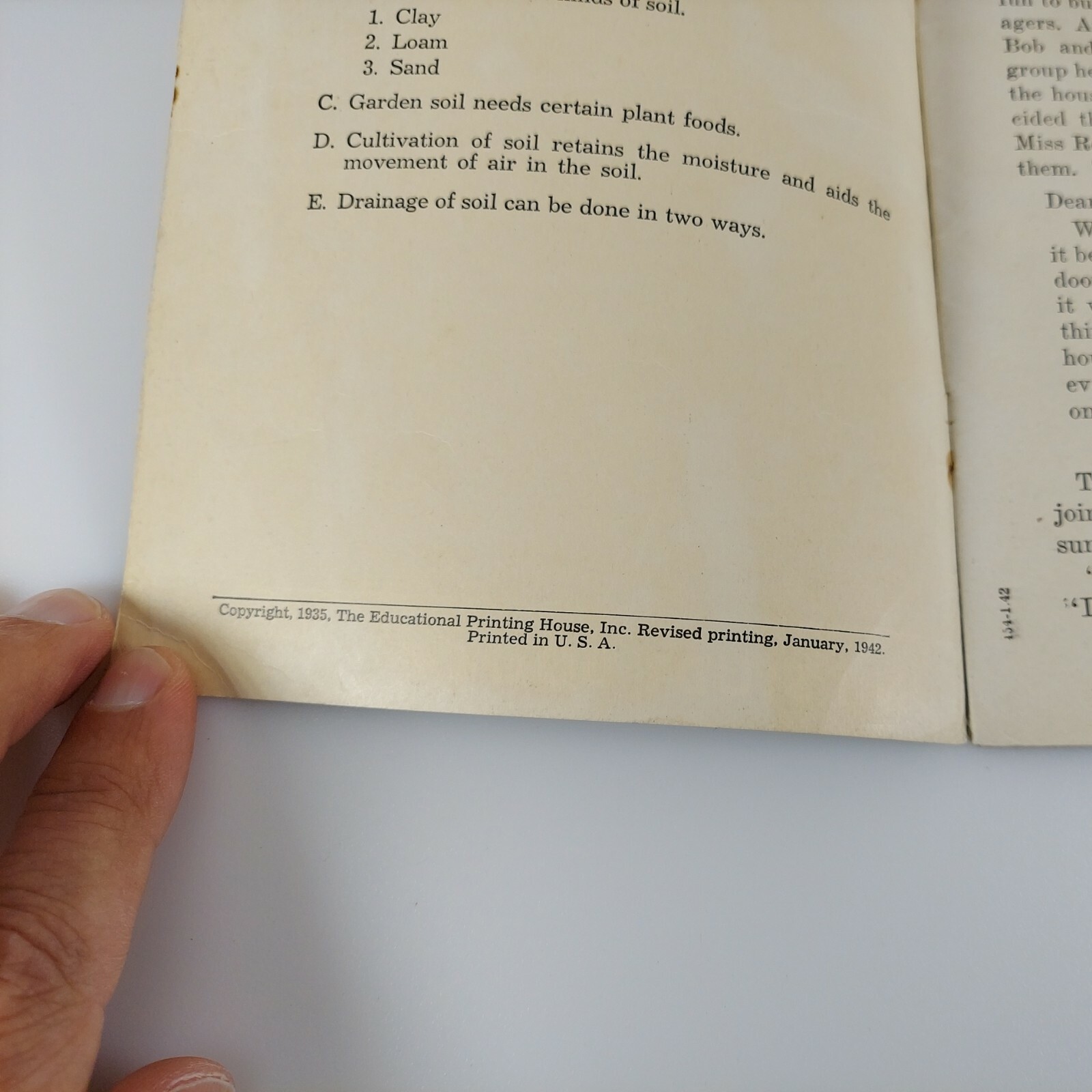 Soil Its Sources and Uses, Anna M. Greeve Unit Study Book No. 454, 1942