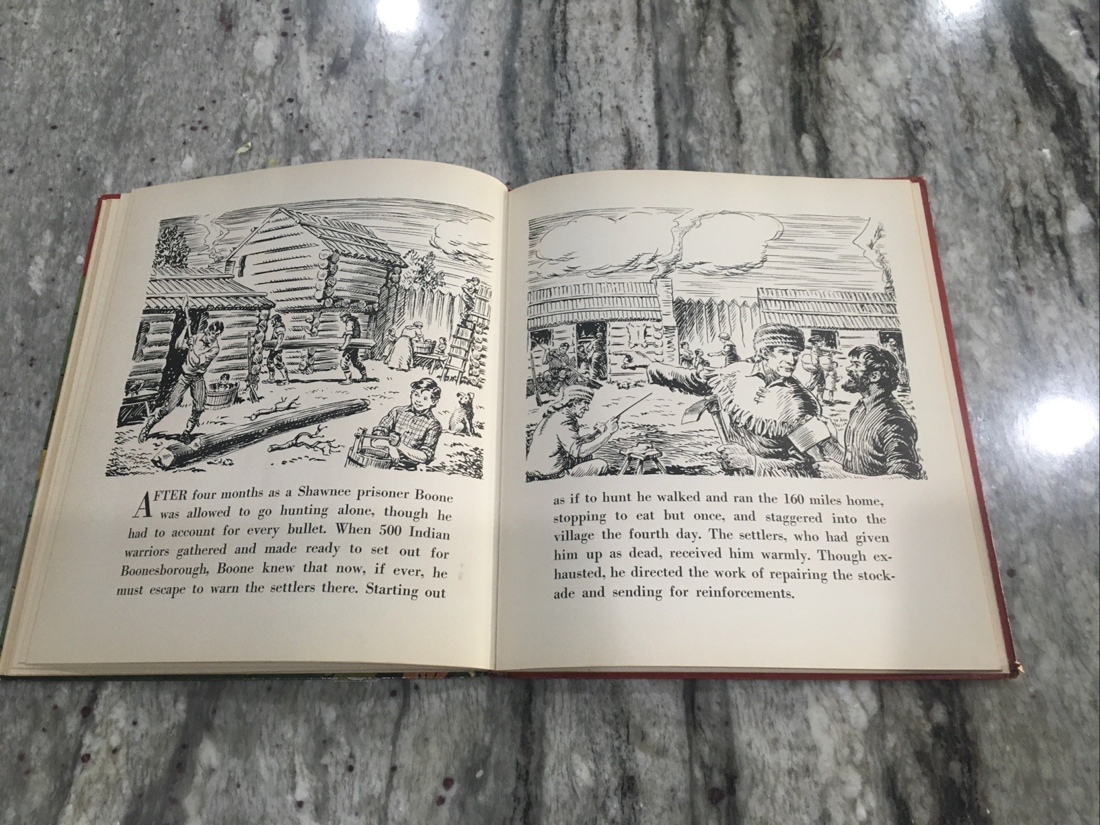 “ DANIEL BOONE” by Sanford Tousey – Hardback – RAND MCNALLY – 1939 – EXC