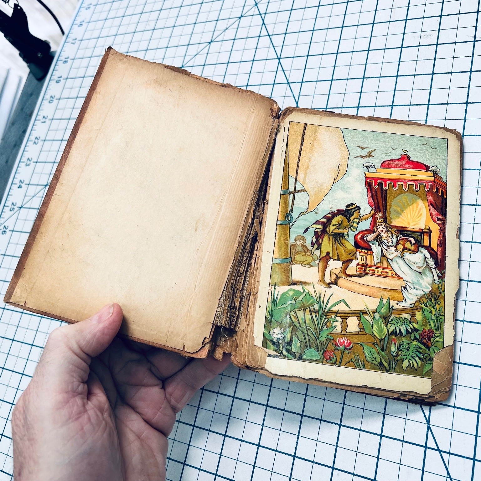 One Thousand and One Nights Koltai Virgil Hungary Fairy Tale Antique Distressed