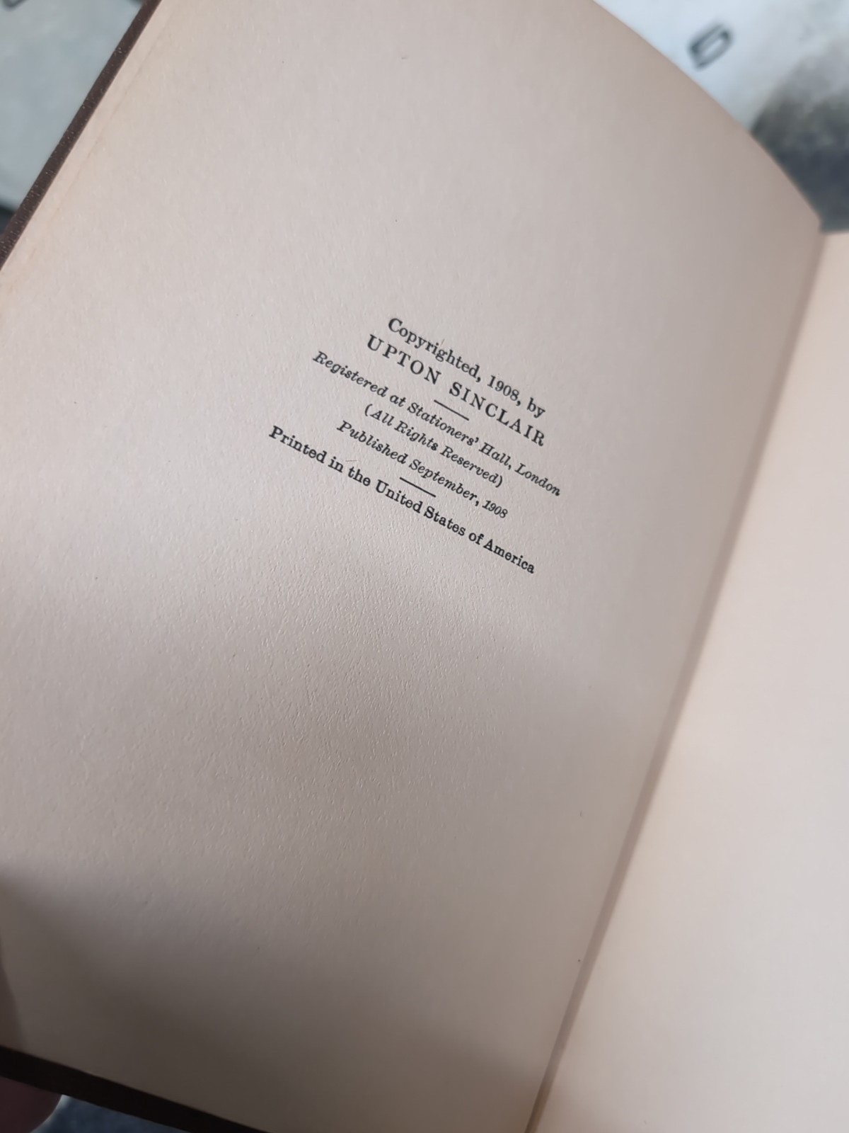 Upton Sinclair: The Moneychangers by Upton Sinclair 1908 First Edition HC Book