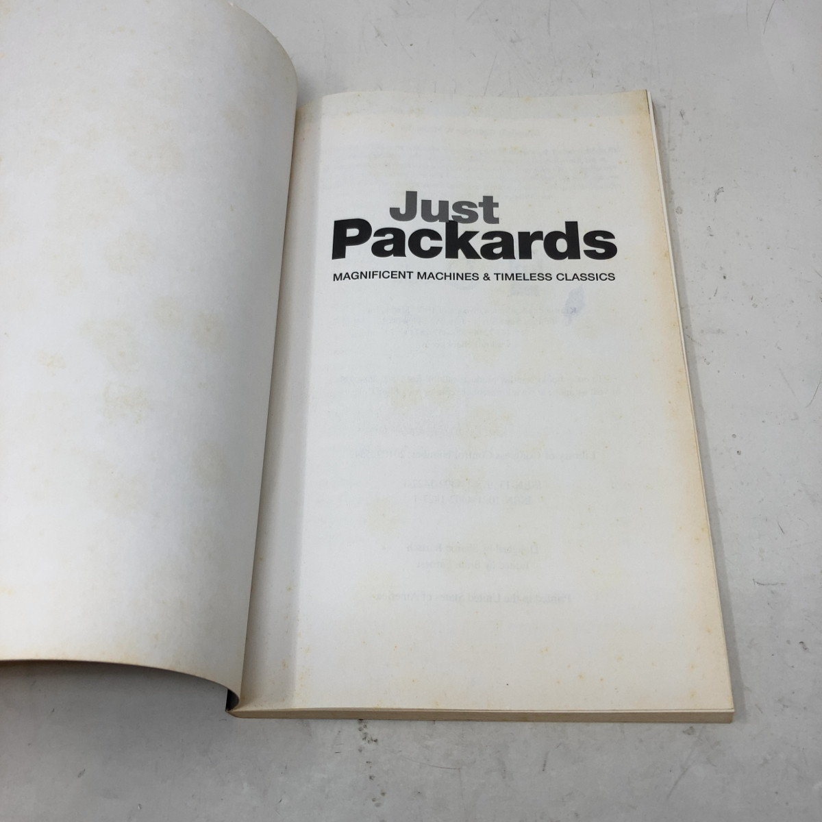 Just Packards by Krause Publications PB First Thus Very Good 2010