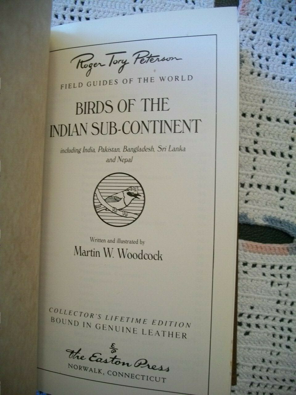 Birds of the Indian Sub-Continent (Martin W. Woodcock, 1991 Leather Hardcover)