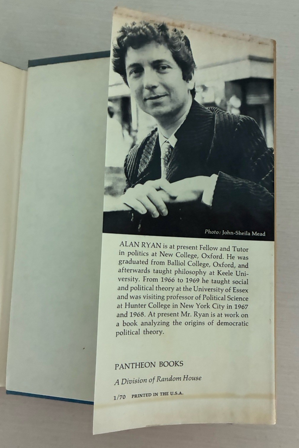John Stuart Mill 1st Printing 1970 Hardcover Dust Jacket By Alan Ryan