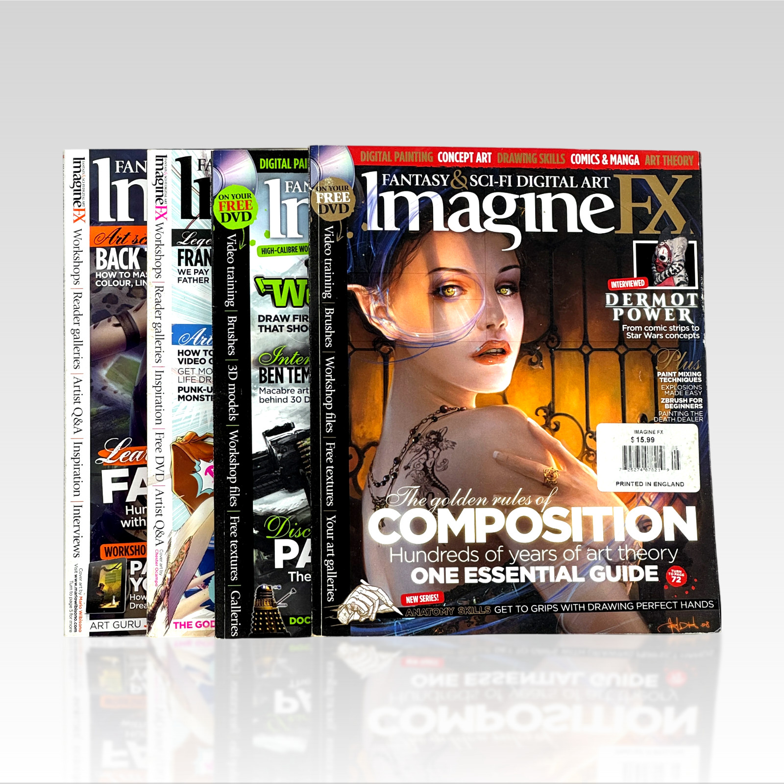 c.2010 Fantasy & Sci-Fi Digital Art Imagine Fx Magazine 4 Issue Lot
