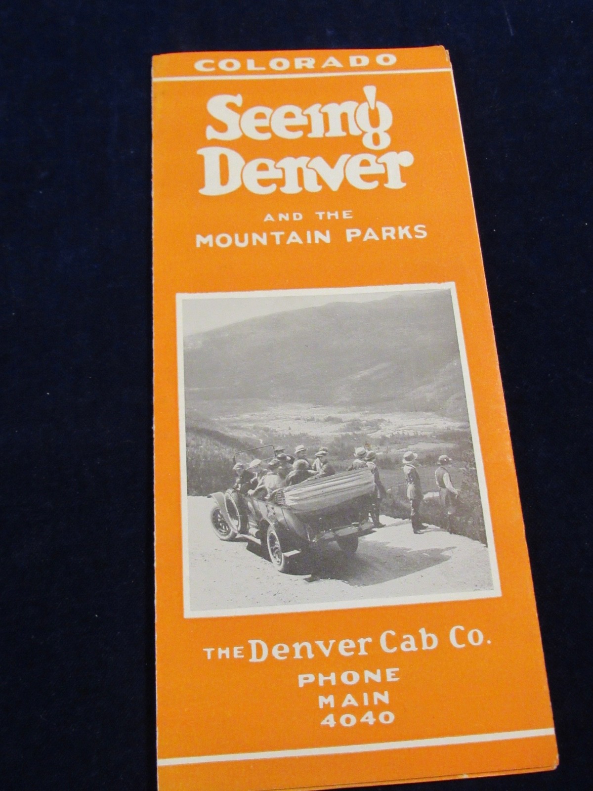 Vtg 1920-30’s Denver & the Mountain Parks Colorado Travel Brochure w/Map Q1096