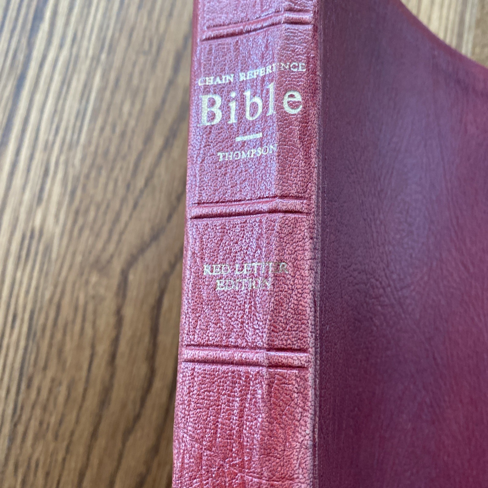 Thompson Chain Reference Bible KJV 1982 Kirkbride 69th Print Genuine Leather VTG