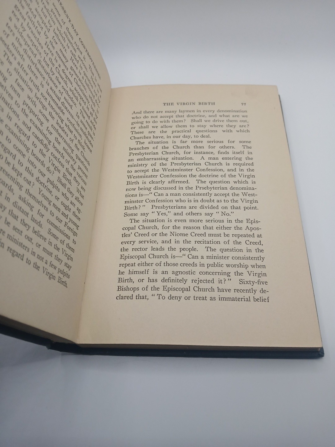 1924 CHARLES E. JEFFERSON. Five Present-Day Controversies VINTAGE HC