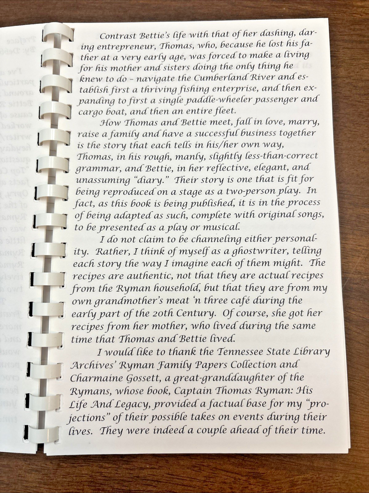 Book Rymans Reflections & Recipes Captain Thomas & Betty Ryman Nashville TN