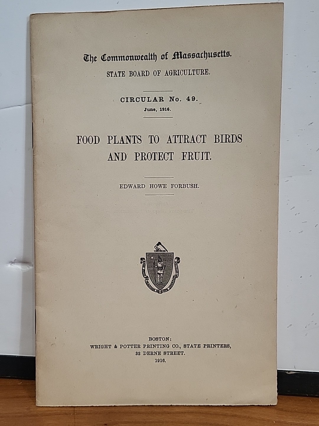 Food Plants To Attract Birds And Protect Fruit by Edward Howe Forbush 1916