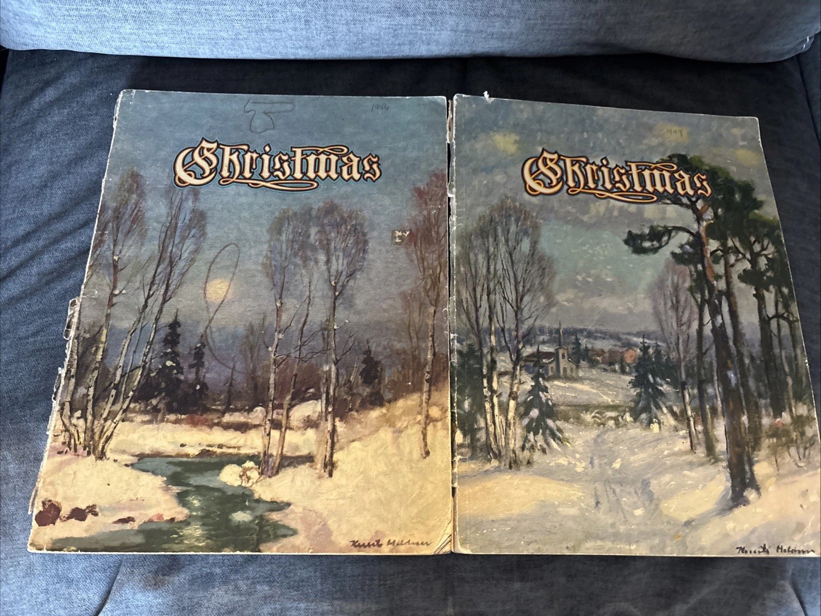 LOT An American Annual of Christmas Literature and Art Books vol 16 and vol 19