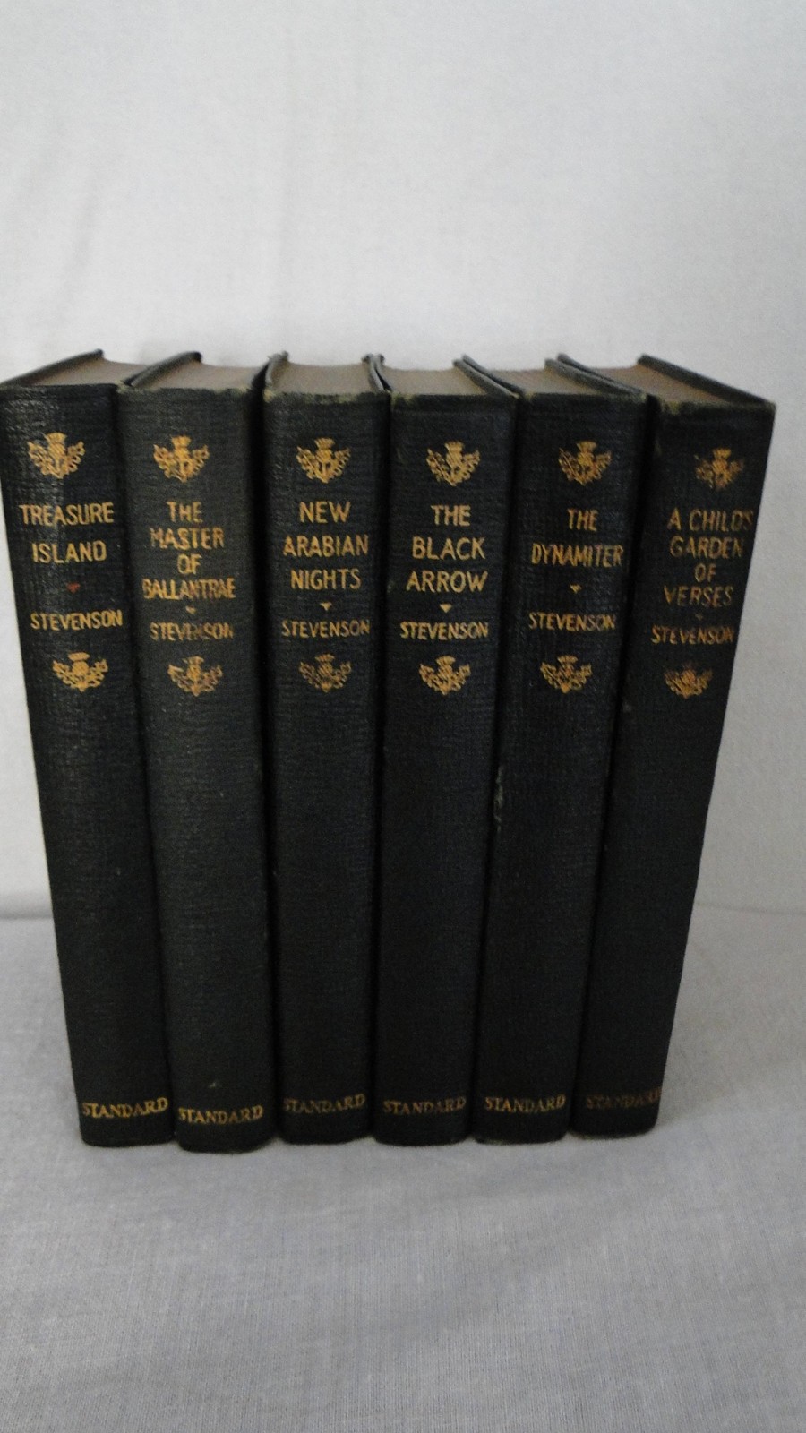 6 Volumes ROBERT LOUIS STEVENSON – J. H. Sears & Co, Inc. Leather