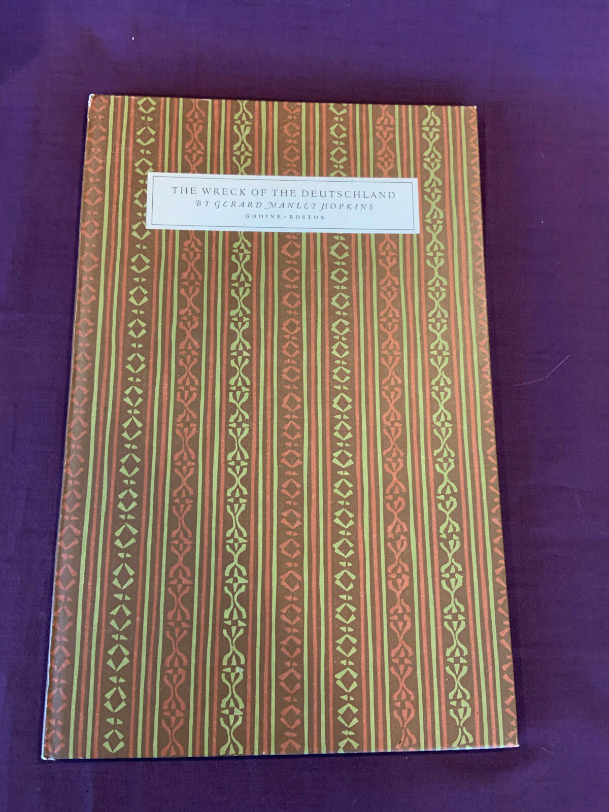 Wreck of the Deutschland by Gerald Manley Hopkins 1971