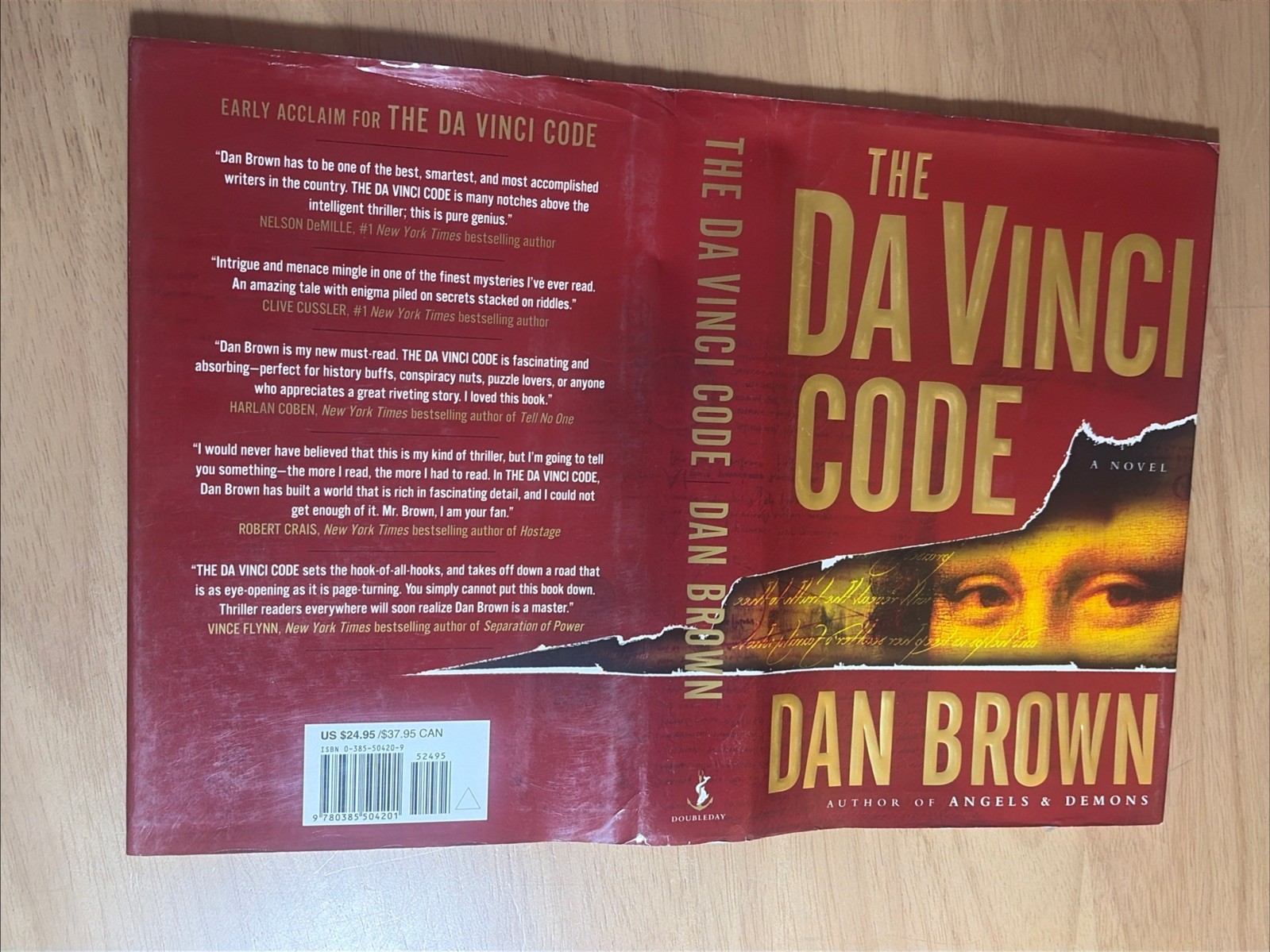 2003 The DAVINCI CODE Dan Brown TRUE FIRST EDITION 1st 1st HC DJ w‘ Both Errors