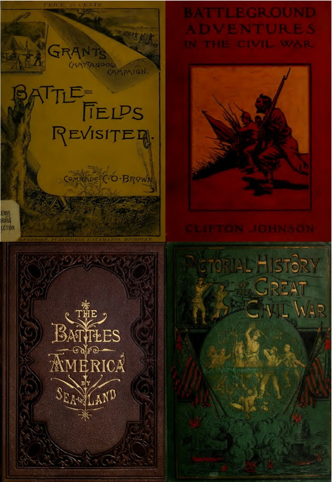 123 Old Rare Books on The Battles of The Civil War History Genealogy Vo.1 on USB