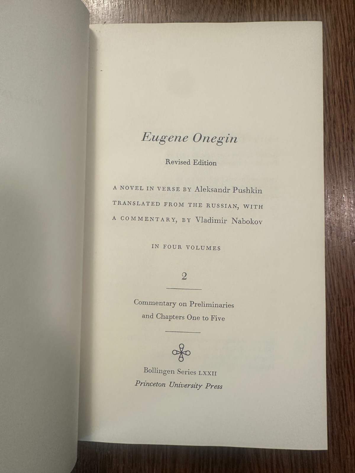 Eugene Onegin by Pushkin translated by Vladimir Nabokov 4 HC Vols. w/DJ’s VG++