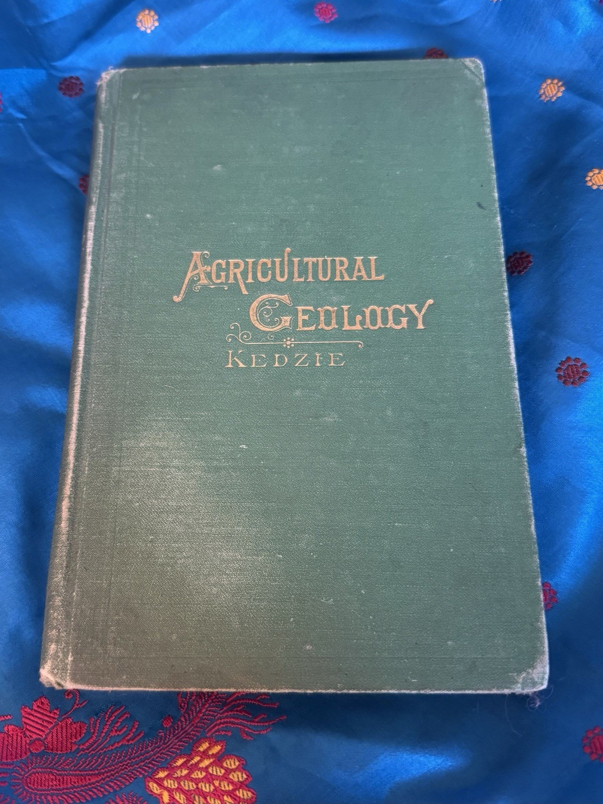 RARE Antique AGRICULTURAL GEOLOGY by Kedzie 1877 Textbook w/Kansas MAP