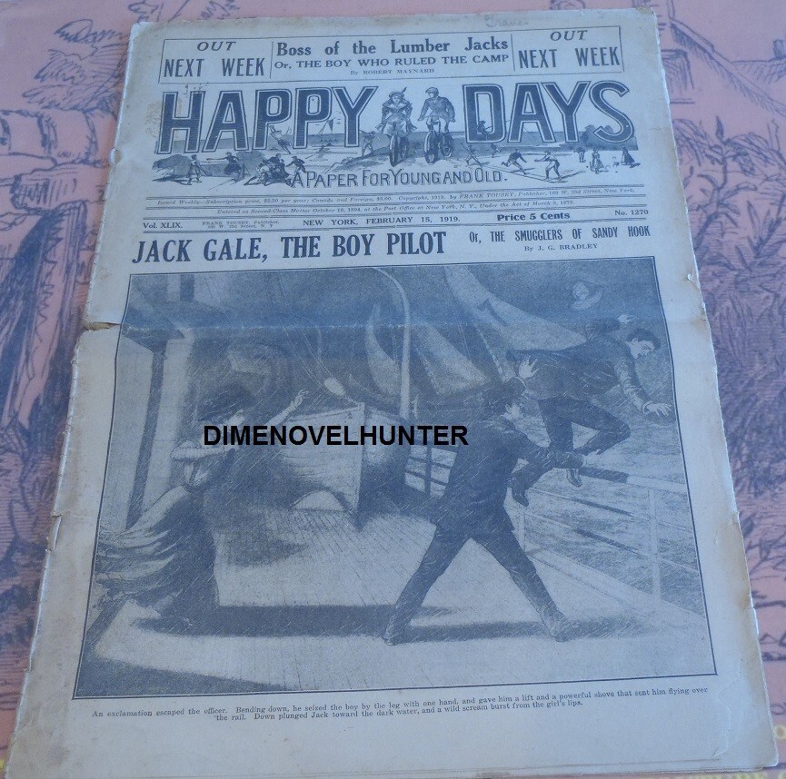 FRANK TOUSEY HAPPY DAYS # 1270 ASSORTED STORIES WATCH VIDEO DIME NOVEL