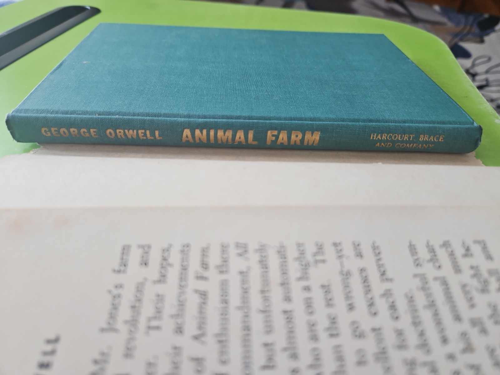 Animal Farm George Orwell 1946 HC Dust Jacket BOMC 1st ed 2nd printing Scranton