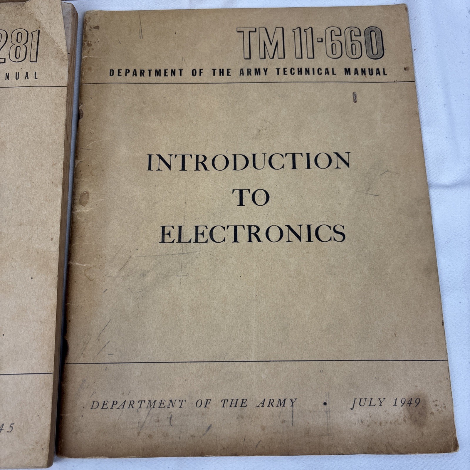 WWII & Korean War Army Electronics Technical Manual Lot TM 11-281 11-660 Tube