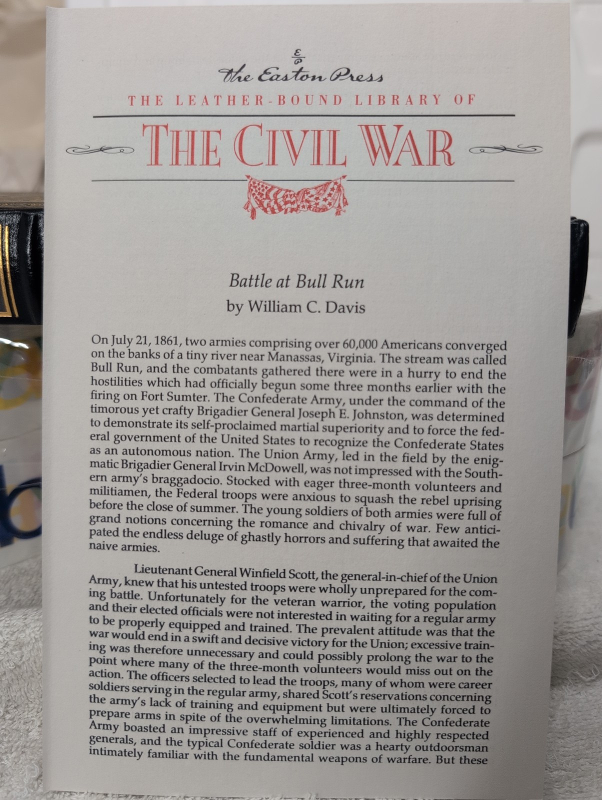 BATTLE AT BULL RUN by William C. Davis ~ Easton Press Library of the Civil War!!