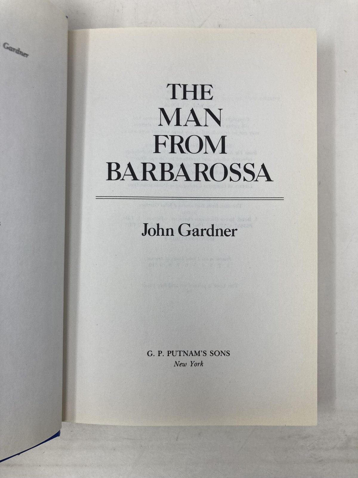 Man from Barbarossa Ian Fleming’s Master Spy James Bond by John Gardner 1st Ed