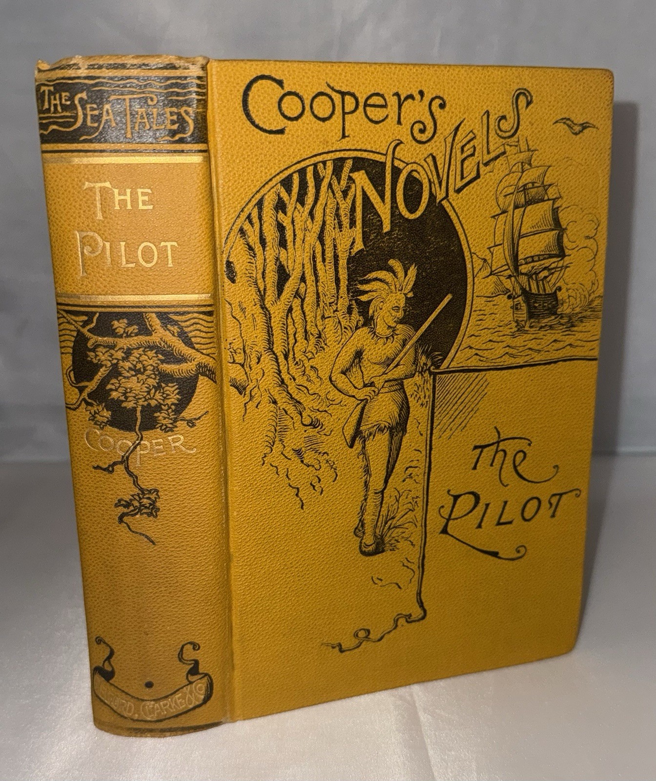 The Pilot A Tale Of The Sea by James Fenimore Cooper 1800’s Beautiful Hardcover