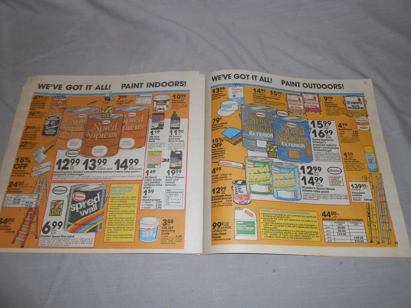Vintage 1990 HECHINGER Store Circular Print Ad Home Fashion Building Paints