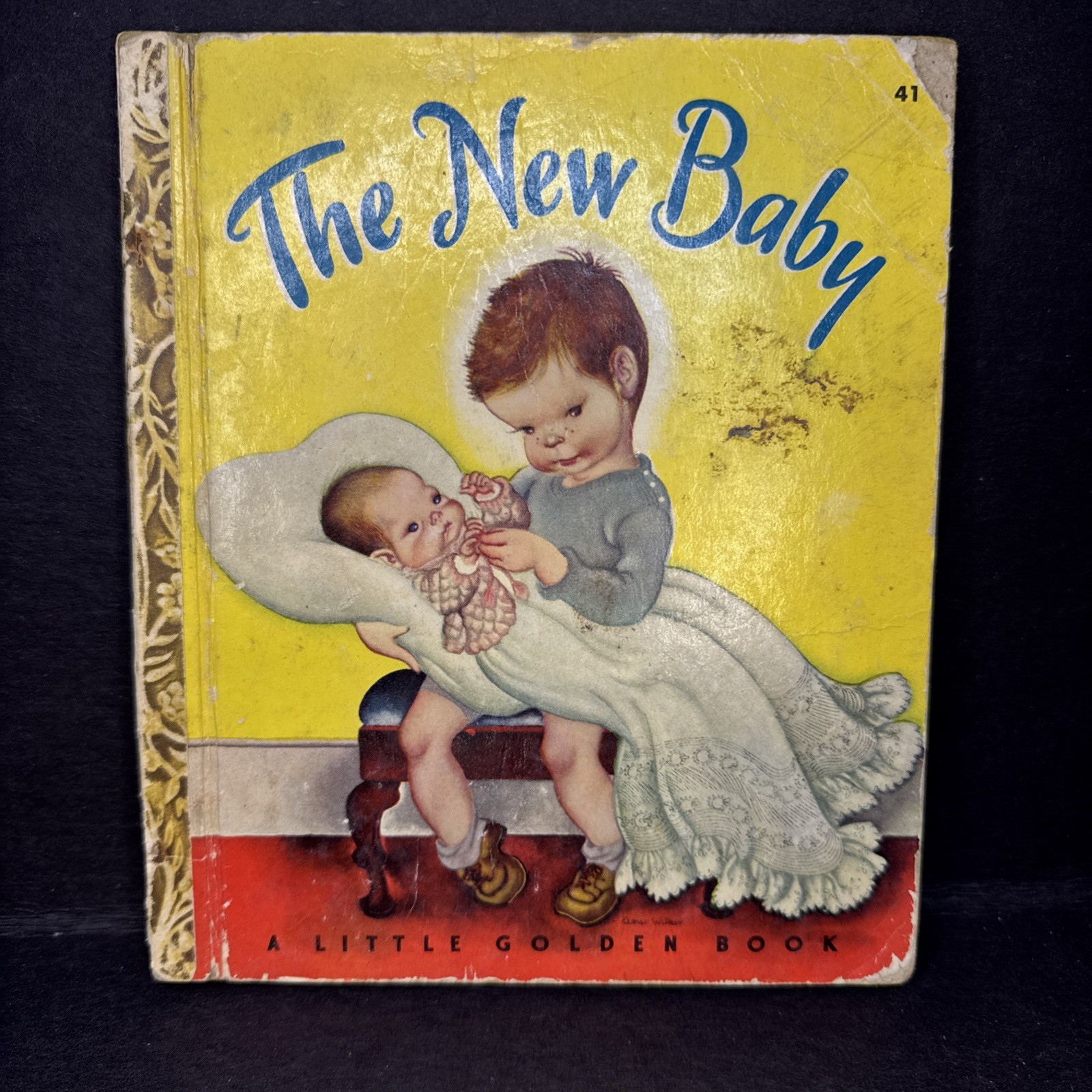 Little Golden Book The New Baby Eloise Wilkin A Print 1948 #41 Gold Spine