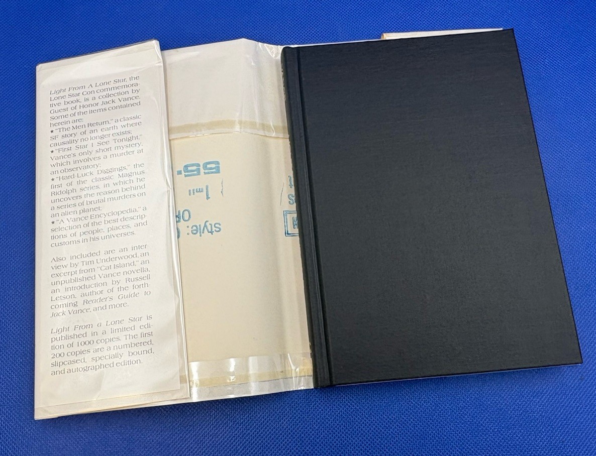 AUTHOR SIGNED Light From A Lone Star by Jack Vance HC in Mylar, LE 1000 Copies