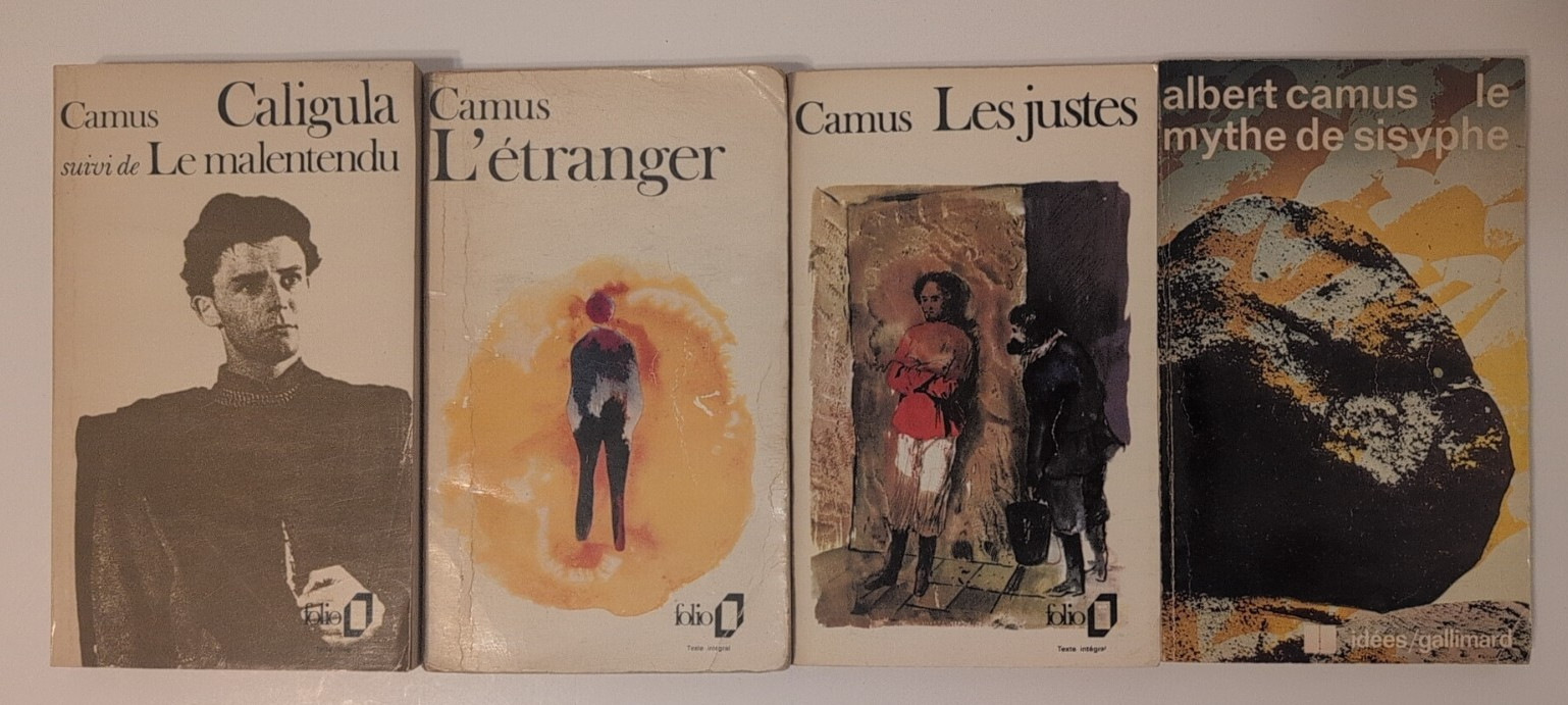 Lot of 4 Vintage Albert Camus IN FRENCH 1950s MYTHE DE SISYPHE L’etranger JUSTES