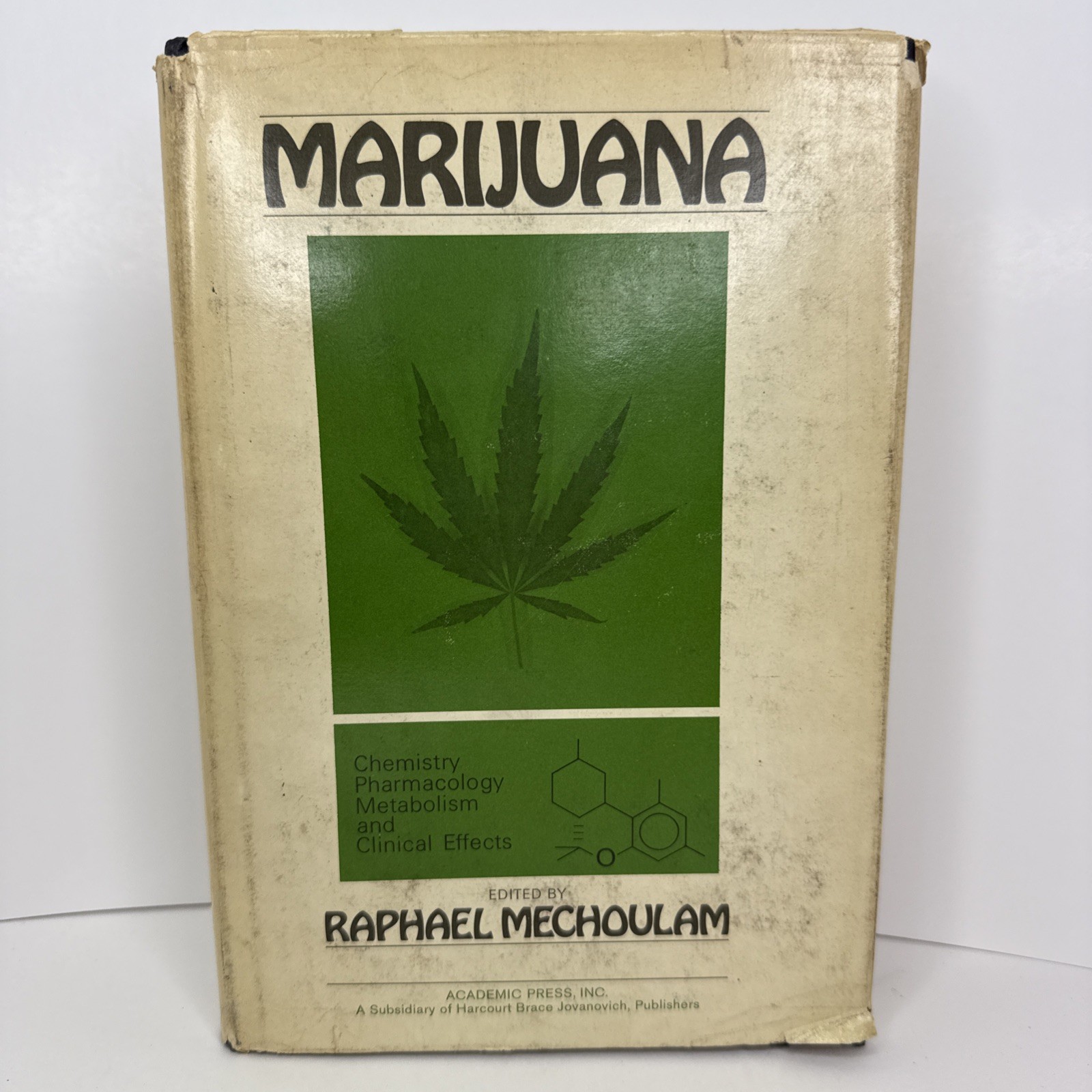 Raphael Mechoulam / Marijuana 1st Edition Hardcover W DJ 1973 Scarce