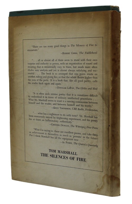 1971 TOM MARSHALL Poetry MAGIC WATER Poems INSCRIBED TO OLWYN HUGHES