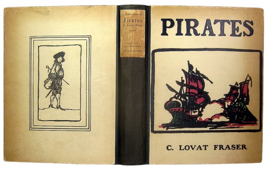 1922 Antique PIRATE HISTORY BOOK Blackbeard CAPTAIN KIDD Buccaneers MARITIME Sea