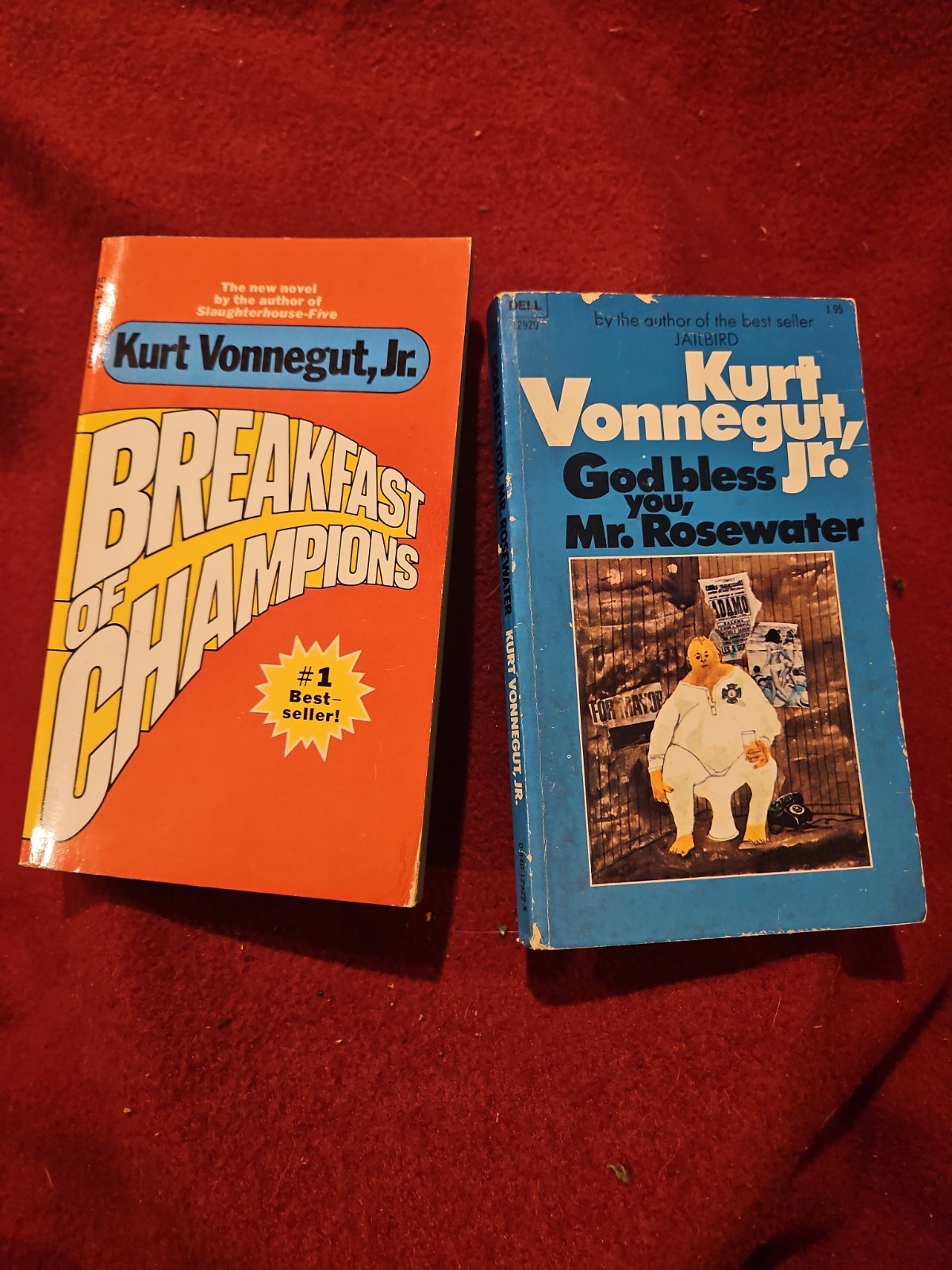 Set Of 2 Vintage Kurt Vonnegut Jr. Paperback Books Novels First Printing