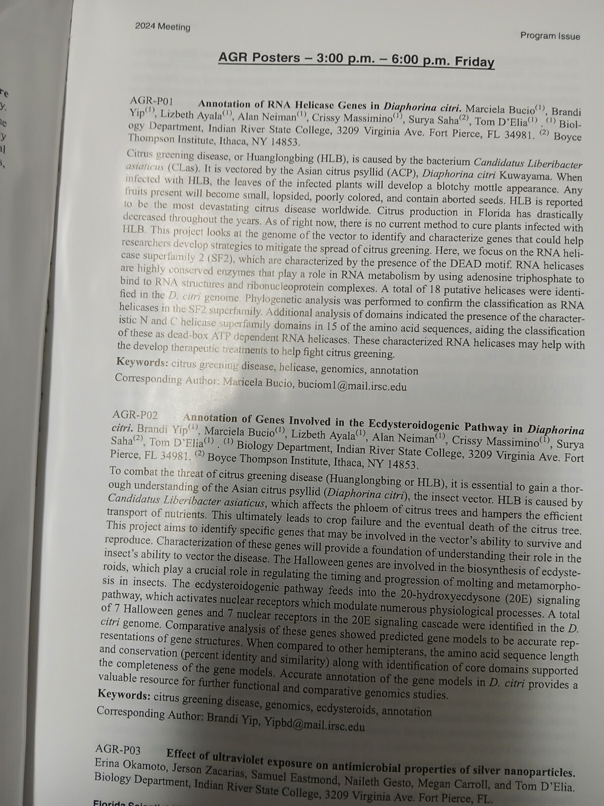Florida Scientist – August 2024