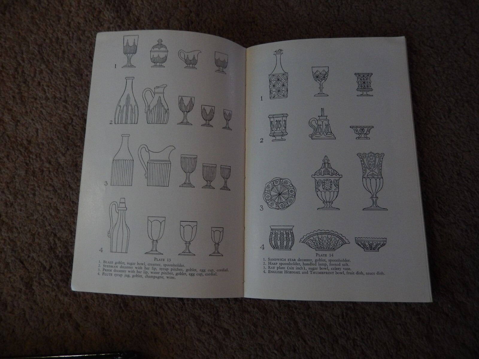 Pattern Glass Pressed Glass Pottery Marks Illustrated Reference Vtg Books Lot