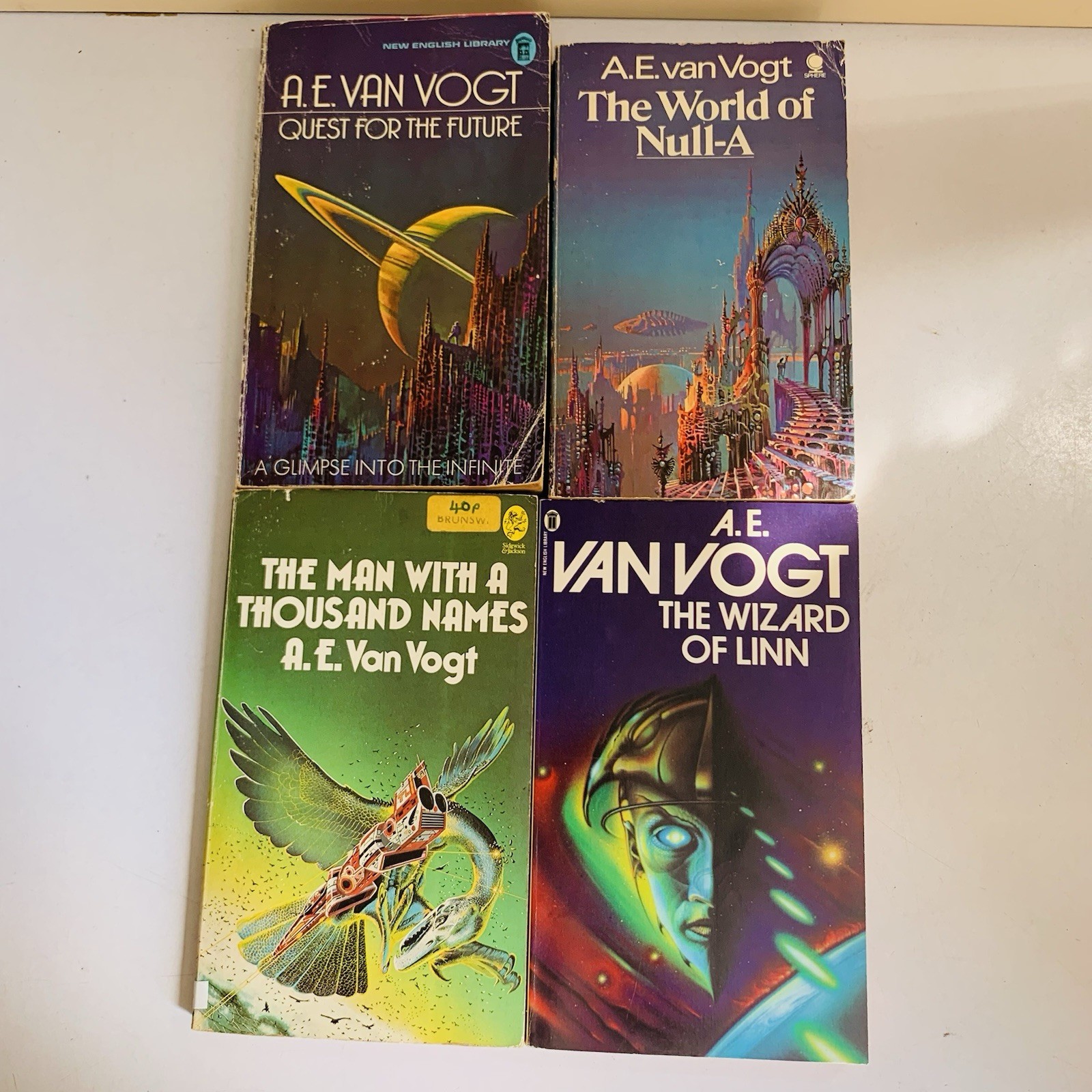 A. E. Van Vogt Book Bundle x 4 Vintage Science Fiction Sci-Fi Paperback Lot
