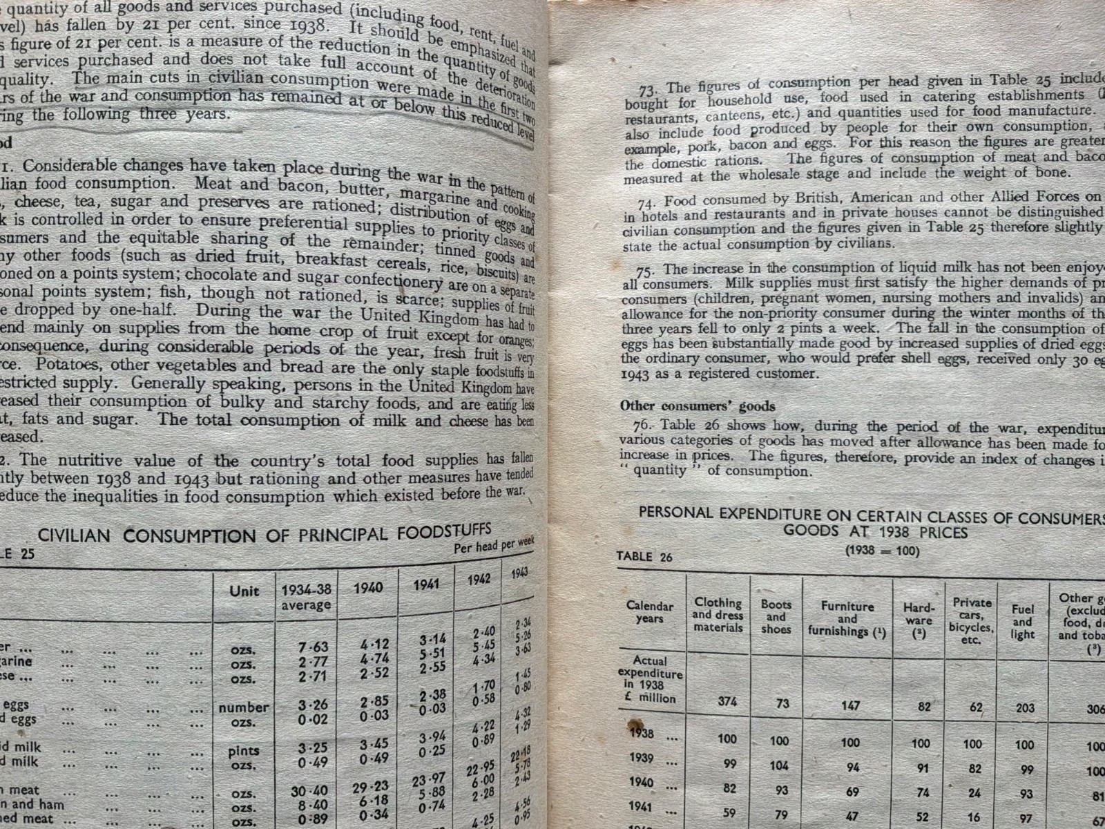 Ephemera Statistics Relating To The War Effort Of The United Kingdom 1944.
