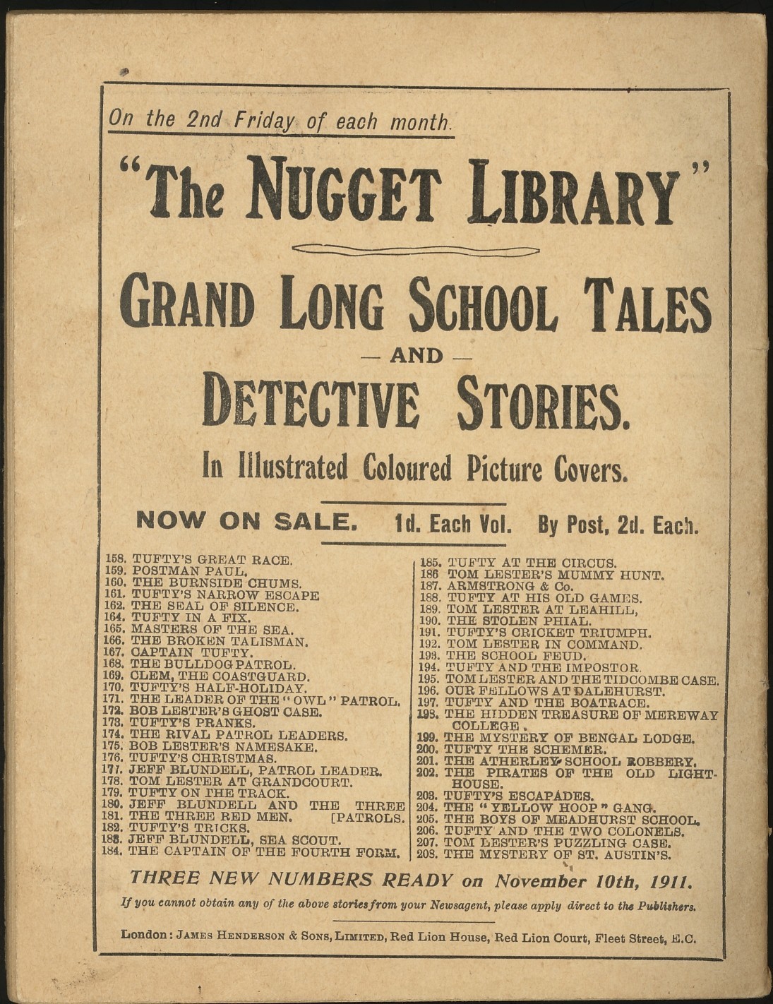 John G. Rowe. Tufty And The Two Colonels. The Nugget Library No. 206.