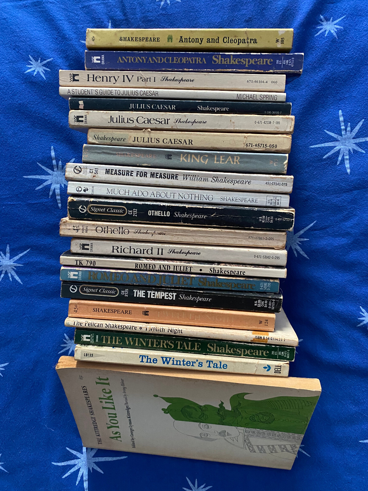 William Shakespeare 21 book lot, plays, vintage paperbacks, various publishers