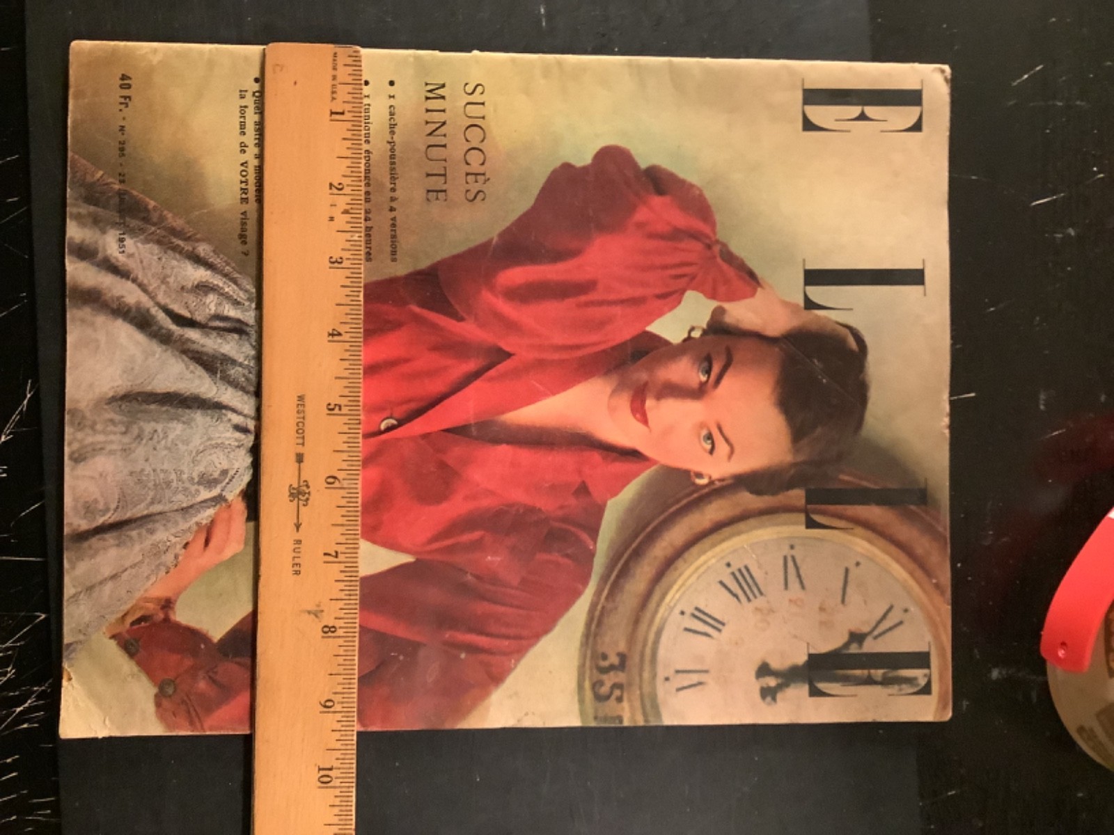 Fashion super model Ivy Nicholson original Paris ELLE fashion magazine July 1951