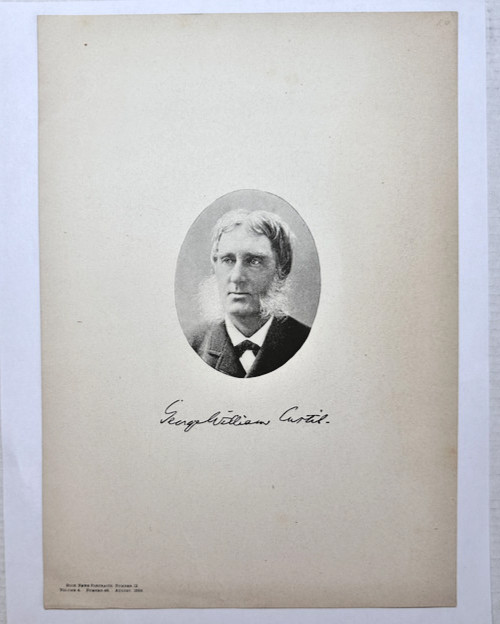 1886 George William Curtis Antique Book News Portrait American Author Editor