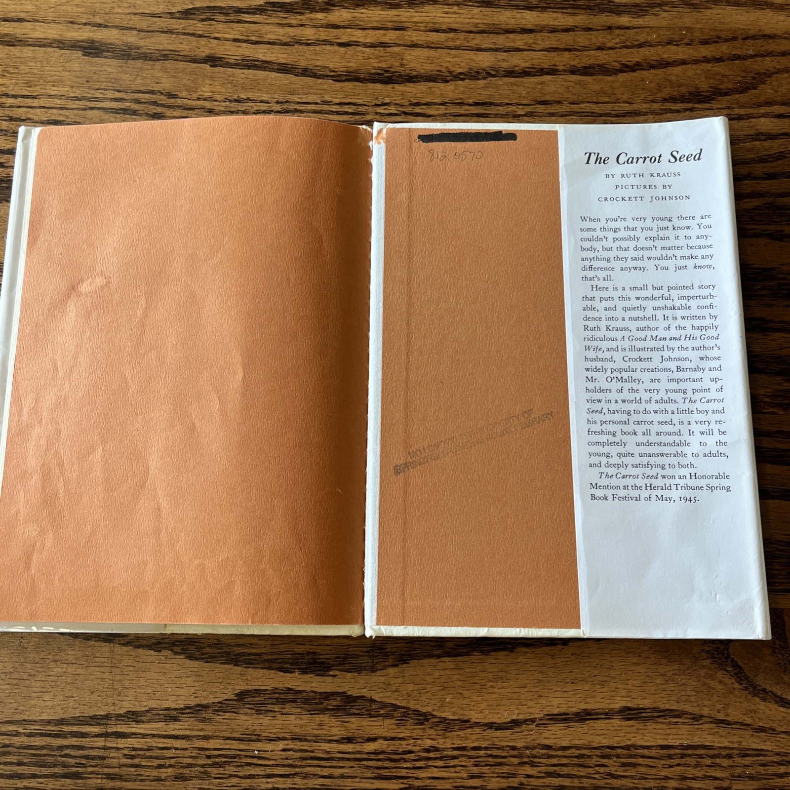 Bears / Ruth Krauss and Phyllis Rowand / 1948 / Harper & Row Pub / hardback w DJ