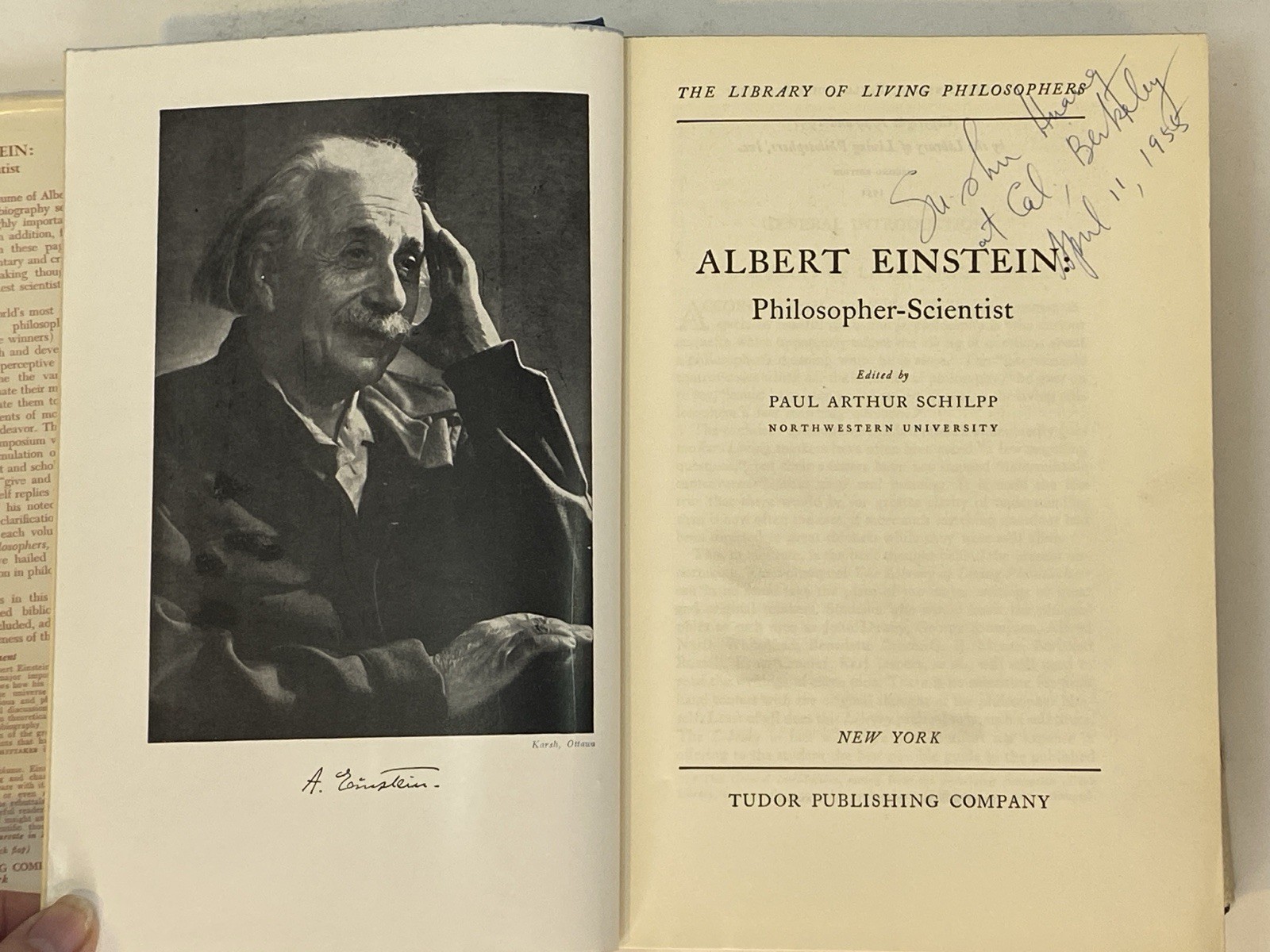 ALBERT EINSTEIN: PHILOSOPHER-SCIENTIST by Schilpp 2nd ed 1951 HCDJ Su-shu Huang