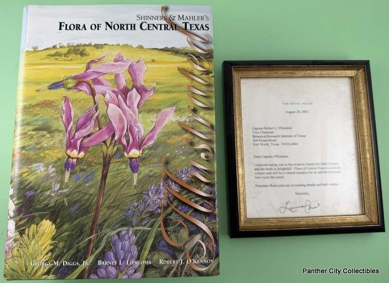 w Signed Laura Bush Letter Flora Of North Central Texas Shinner Mahler Botany