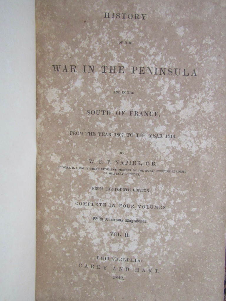 1842 Napier HISTORY OF THE WAR IN THE PENINSUA AND SOUTH FRANCE Rare 5 Vols MAPS