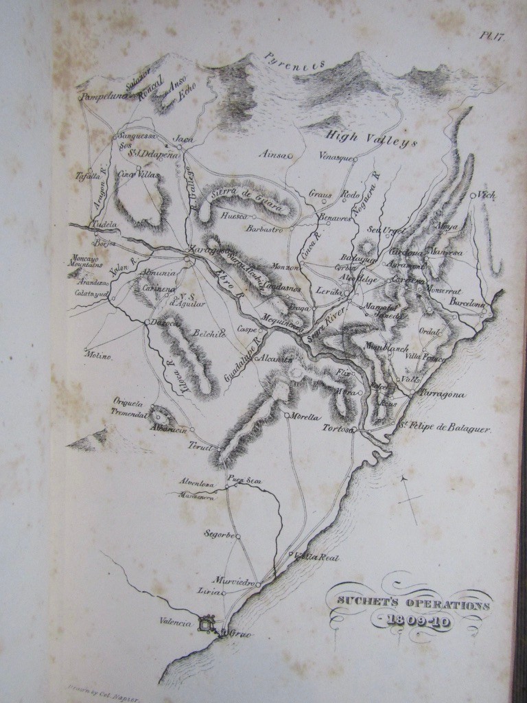 1842 Napier HISTORY OF THE WAR IN THE PENINSUA AND SOUTH FRANCE Rare 5 Vols MAPS