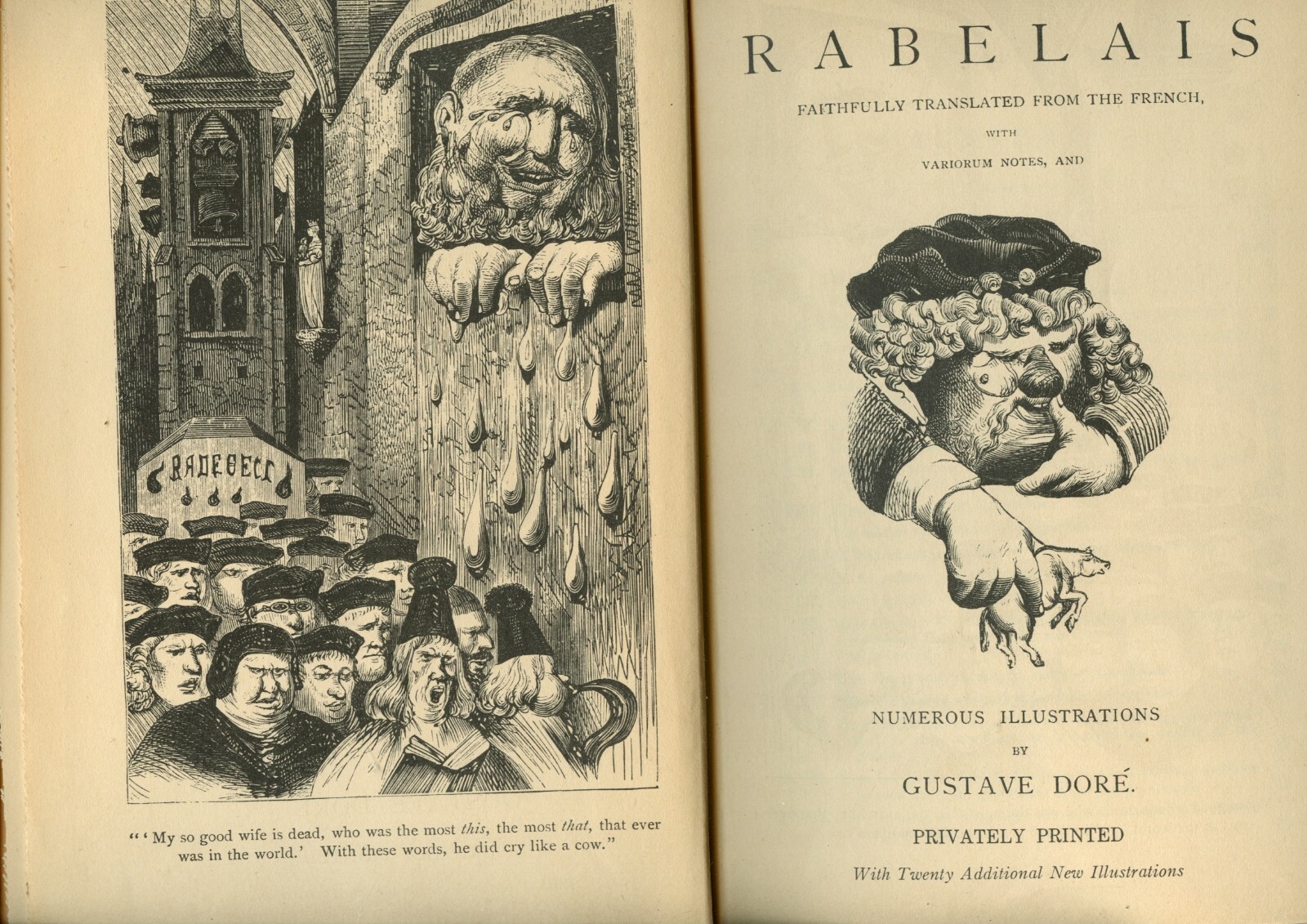 The Works of Rabelais, with Superb Gustave Doré Illustrations, Private Printing